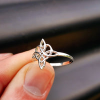 Solid 925 Sterling Silver 15mm Celtic Knot Heart Ring