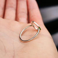 (T) Solid 925 Sterling Silver 15mm Circle Ring