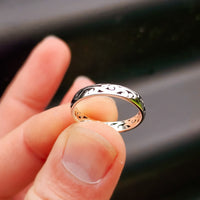 (Q) Solid 925 Sterling Silver Koru Band Ring