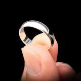 (Q) Solid 925 Sterling Silver 5mm Round Band Ring