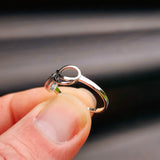 Solid 925 Sterling Silver Double Infinity Ring
