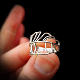 Solid 925 Sterling Silver Plant Leaf Band Ring