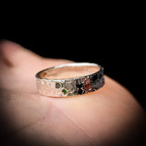 (R) Solid 925 Sterling Silver Textured Hammer Finish 5mm Band Ring