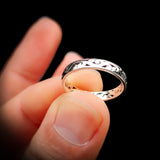 (Q) Solid 925 Sterling Silver Koru Band Ring