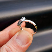 Solid 925 Sterling Silver Koru Heart Ring
