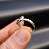 Solid 925 Sterling Silver Koru Heart Ring