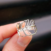 Solid 925 Sterling Silver Plant Leaf Band Ring