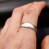 Solid 925 Sterling Silver 6mm Matte Finish Band Ring