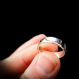 (T) Solid 925 Sterling Silver Mountains Band Ring