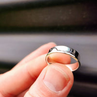 Solid 925 Sterling Silver Mountains Band Ring