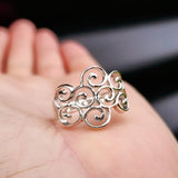 (R) Solid 925 Sterling Silver Multi Koru Ring