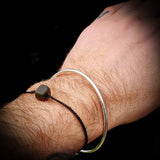 Solid 925 Sterling Silver Simple Band Cuff Bracelet