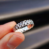 Solid 925 Sterling Silver Trinity Knot Celtic Band Ring