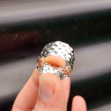 (Z) Solid 925 Sterling Silver Woven Braid Wide Band Ring