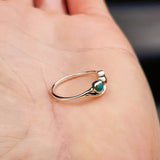 Solid 925 Sterling Silver & 3x Mixed Gemstone Branch Ring