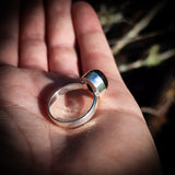 (R) Solid 925 Sterling Silver & Labradorite Stone Handmade Solitaire Ring