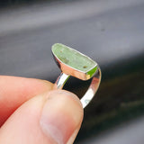 (R) Solid 925 Sterling Silver & Natural Raw Green Kyanite Handmade Ring
