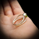 (Q) Solid 925 Sterling Silver & Natural Raw Pink Tourmaline Handmade Ring