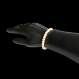 Lemon Amber & Rose Quartz Elastic Bracelet