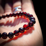 Polished Cherry Baltic Amber Elastic Bracelet