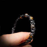 Polished Green Baltic Amber Macrame Bracelet