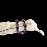 Amber Teething Bracelet / Anklet - Polished Cherry & Amethyst