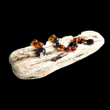 Amber Teething Bracelet / Anklet - Polished Cognac & Cherry Amber