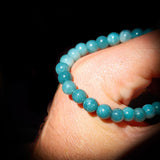 6mm Natural Aquamarine Stone Bracelet