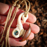 Axe Hook Bone Carving Pendant Necklace - NZ Maori Inspired