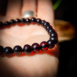 Polished Cherry Baltic Amber Elastic Bracelet