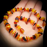 Amber Teething Necklace - Mixed Polished Chip