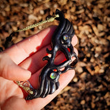 Pekapeka Black Bone Carving Pendant Necklace - NZ Maori Inspired