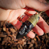 Skull Toki Black Bone Carving Pendant Necklace - NZ Maori Inspired