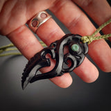 Manaia Black Bone Carving Pendant Necklace