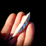 Feather Bone Carving Pendant Necklace