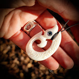 Manaia Koru Bone Carving Pendant Necklace - NZ Maori Inspired