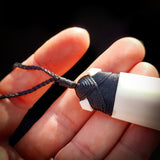 Natural Carved Maori Bone Carving Necklace - Toki