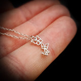 Childrens 925 Solid Sterling Silver Butterflies Necklace