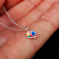 Childrens 925 Solid Sterling Silver Parrot Necklace