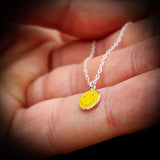 Childrens 925 Solid Sterling Silver Smiley Face Necklace