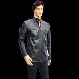 Classic Legacy - Mens REAL Genuine Leather Jacket - Black Classic Cut