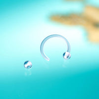 Clear Horseshoe Transparent Piercing Retainer - 16G