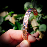 Copper Magnetic Hammer Finish Cuff Bracelet