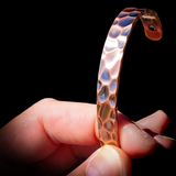 Copper Magnetic Hammer Finish Cuff Bracelet