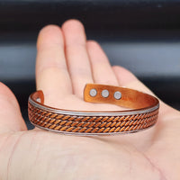 Copper Magnetic & Steel Cuff Bracelet
