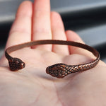 Handmade Copper Snake Cuff Bracelet