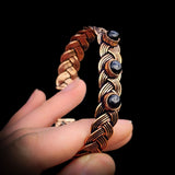 Handmade Copper Wire Wrap & Natural Black Onyx Cuff Bracelet