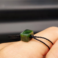 Greenstone Cube Double Strand Bracelet