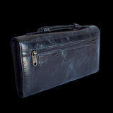 Genuine Leather Clutch Purse - Black