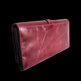 Genuine Leather Purse - Burgundy